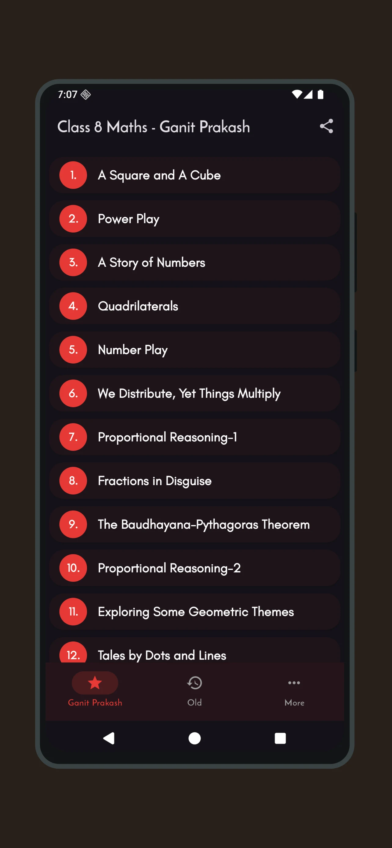 Class 8 Maths NCERT Solution screenshot